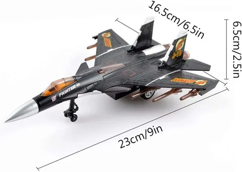Vista 7 de Aviones modelo del avión del juguete tira hacia atrás luchador para los muchachos, sonido real del jet