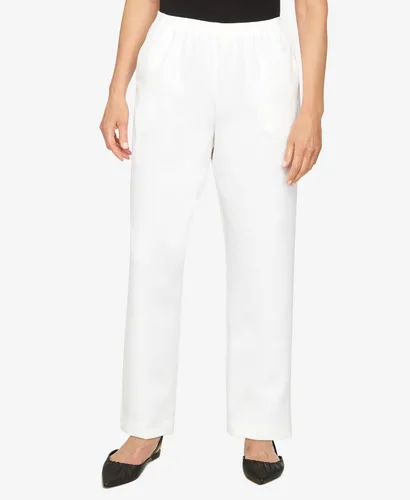 Vista 4 de Alfred Dunner Pantalones cortos de poliéster con cintura elástica para mujer