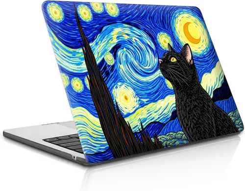 Vista 19 de Funda para MacBook Pro de 13 Pulgadas, Patrón de Planetas Negros Alineados, Estuche Duro de Plástico para MacBook Pro Retina 13 A1425/A1502