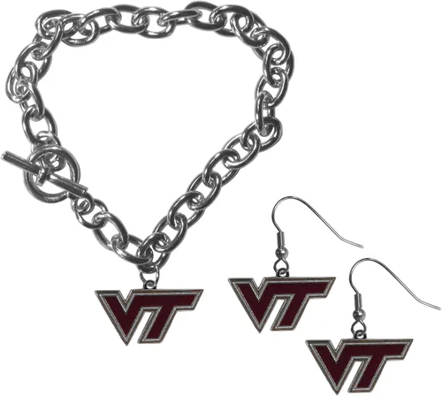Vista 11 de Siskiyou Sports NCAA unisex-adult Chain Bracelet and Dangle Earring Set