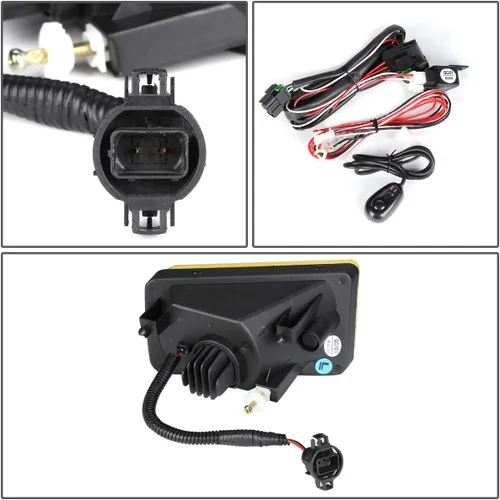 Vista 6 de DNA MOTORING FL-ZTL-263-AM Luz antiniebla LED con bisel e interruptor [compatible con Escalade 07-08 / Avalanche 07-13 / 07-15 Silverado]