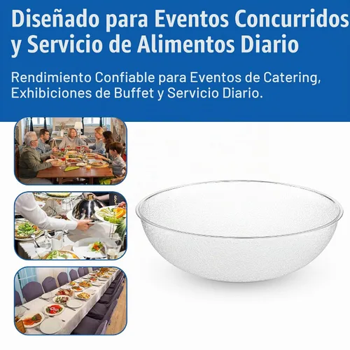 Vista 7 de Carlisle FoodService Products 721507 Ensaladera redonda de salpicaduras, 11 cuartos de galón, transparente