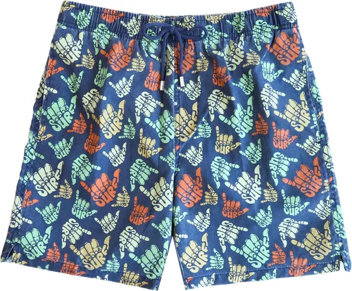 Vista 9 de INGEAR Performance SPF50+ - Traje de baño para hombre, de secado rápido, pantalones cortos de playa con forro de malla Aqua Flamingo