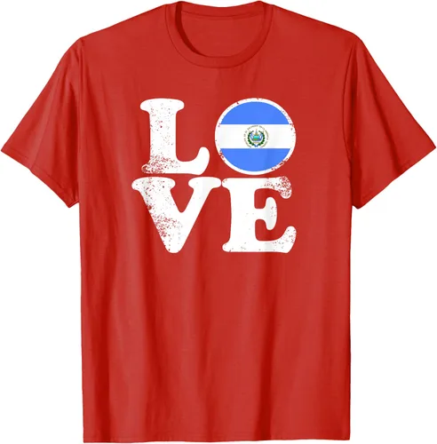 Vista 88 de Love El Salvador Flag tShirt Home Pride Distressed Tee T-Shirt