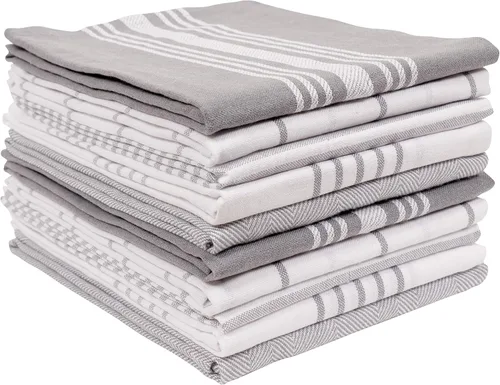Vista 13 de KAF Home Soho - Juego de 10 toallas de cocina Toallas de té de 18 x 28 pulgadas Juego mixto suave y absorbente de toallas planas (beige)