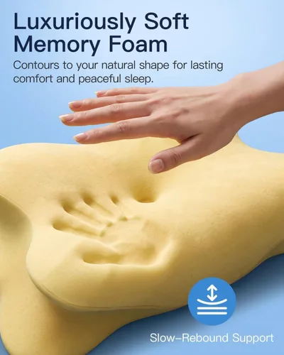 Vista 6 de Almohada cervical ergonómica para aliviar el dolor de cuello Gris