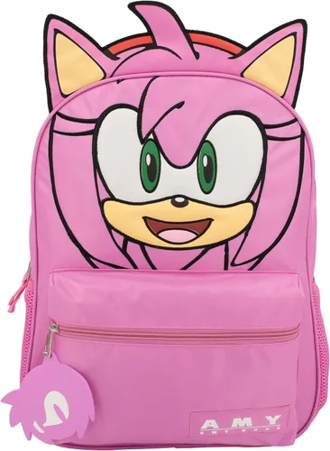Vista 13 de AI ACCESSORY INNOVATIONS K-Pop Demon Hunters - Mochila de 16 pulgadas para niñas, con un Derby de cara grande con orejas 3D y bordado, dije de bolsa