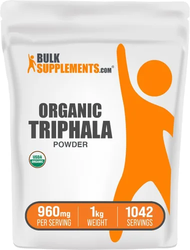 Vista 6 de BulkSupplements. com Polvo orgánico Triphala - Haritaki en polvo, suplemento ayurvédico - Sin gluten, 960 mg por porción, 100 g (3.5 oz)
