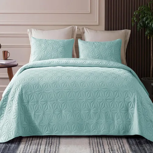 Vista 21 de Whale Flotilla - Juego de colcha para cama individual, color negro suave, para camas Twin XL, para todas las estaciones, 2 piezas: incluye 1 colcha