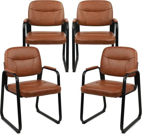 Vista 37 de CLATINA Silla de recepción de invitados, sillas de sala de conferencias, sillas de sala de espera con brazos acolchados, silla de escritorio sin