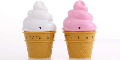 Vista 4 de Temporizador mecánico manual Helado Modelos Temporizadores 60 Minutos Cocina Temporizador Reloj contadores de alarma ruidosos (rosa)