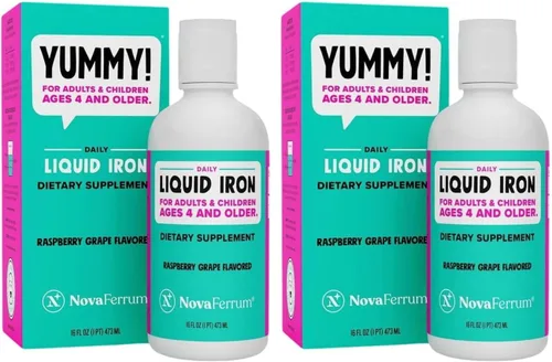 Vista 5 de NovaFerrum Sabroso suplemento de hierro líquido para bebés, niños pequeños