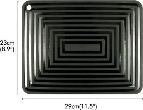 Vista 5 de LogHog Large Silicone Trivet Mats for Hot Dishes/Pans, Heat Resistant Pot Holder, 9"x12" Non Slip Flexible Durable Pot Coaster Kitchen Table Mats