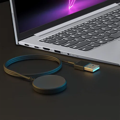 Vista 6 de Cargador Kissmart para reloj inteligente Galaxy Watch 4/3/Active 2 (3.3 pies/3.3 ft) Cable de carga de repuesto para Samsung Galaxy Watch