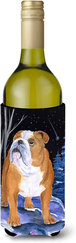 Vista 129 de Caroline's Treasures SS8447CC Starry Night English Bulldog - Enfriador para latas o botellas, lavable, funda plegable con aislamiento para bebidas