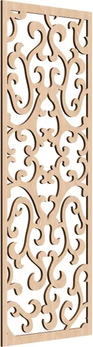 Vista 123 de 9 3/8 pulgadas de ancho x 24 3/8 pulgadas de alto x 1/4 de alto Smithfield paneles de pared de madera con calado, abedul