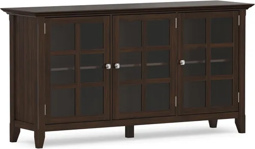 Vista 28 de SIMPLIHOME Acadian - Armario de madera maciza de 36" de ancho, color negro