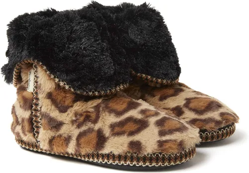 Vista 3 de Dearfoams Pantuflas plegables Beth Furry para mujer
