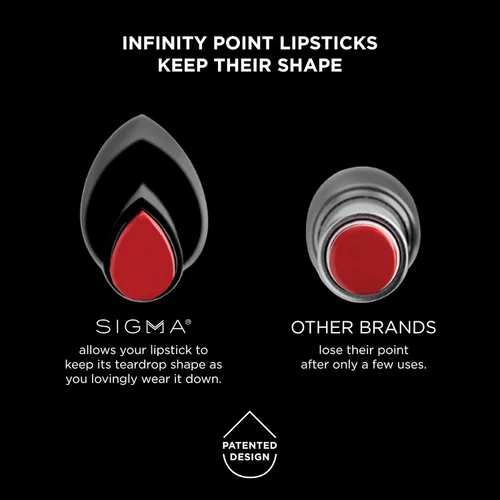 Vista 5 de Sigma Beauty Infinity Point Congac Nude Lipstick - Lápiz labial con acabado satinado de larga duración para un gran maquillaje de color de labios