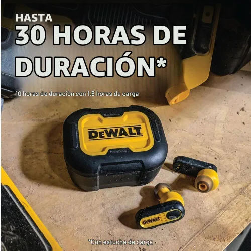 Vista 6 de DEWALT Ultimate Jobsite Audio Bundle Auriculares inalámbricos, altavoz de clip y auriculares con banda para el cuello
