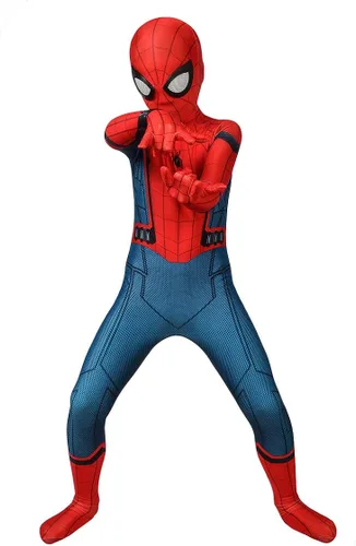 Vista 3 de Yakogy Disfraz de superhéroe para niños, disfraz de Halloween, traje Zentai 3D de elastano