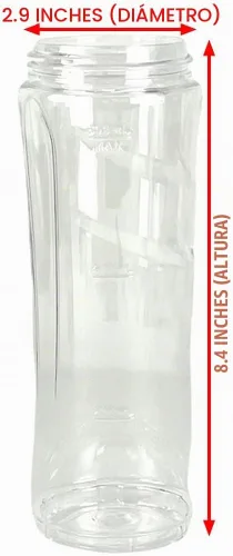 Vista 3 de Vaso de 20 onzas con tapa To-Go compatible con licuadora Oster BLSTAV BLSTPB My Blend de 250 vatios
