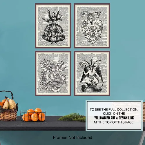 Vista 7 de Decoración gótica – Decoración gótica de habitación – Wicca, brujería, Wiccano, diablo, satanás, Ouija, juego mágico negro – Decoración medieval