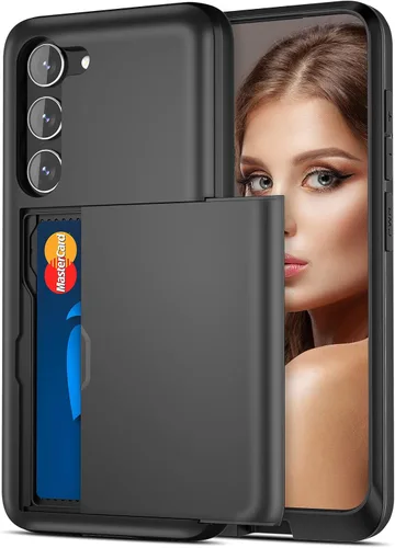 Vista 15 de Jiunai Funda para Samsung Galaxy S22 Plus Funda tipo cartera para tarjetas de crédito, soporte para efectivo, bolsillo deslizante de doble capa
