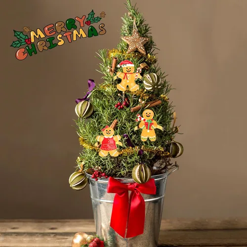 Vista 7 de WILLBOND 12 servilleteros de Navidad para cenas de Navidad, fiestas, accesorios de decoración de mesa de adorno de boda, (estilo adorable)