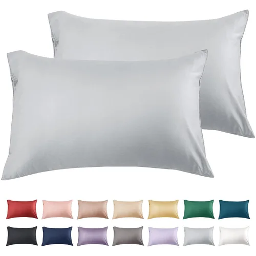 Vista 26 de Warmstar Juego de 2 fundas de almohada de algodón tamaño Queen, fundas de almohada de 600 hilos de 20 x 30 pulgadas, fundas de almohada de algodón