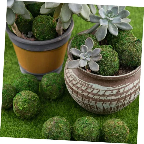 Vista 4 de Abaodam 2 bolas redondas simuladas decoración versátil decorativa para el hogar, fiesta, boda, jardín