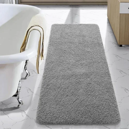 Vista 18 de LOCHAS Alfombra de baño de microfibra antideslizante de 36 x 24 pulgadas Gris