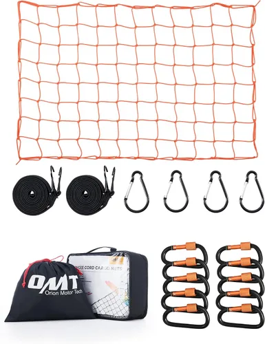 Vista 10 de Orion Motor Tech - Red de carga pequeña de 2 x 3 pies con malla pequeña de 2 x 2 pulgadas, red de carga de tamaño máximo de 4 x 6 pies