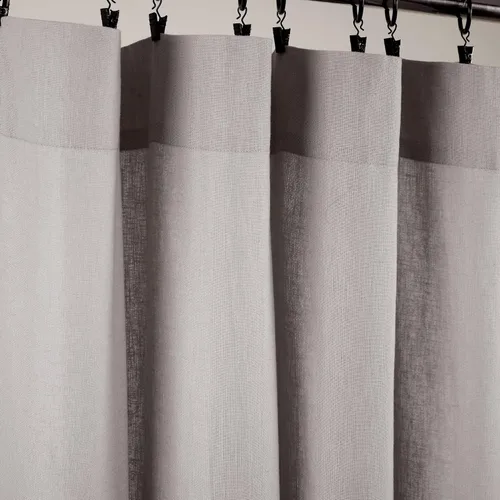 Vista 7 de Lush Decor Panel de cortina de lino belga prelavado con mezcla de algodón rico (panel individual), 84 pulgadas de largo x 50 pulgadas de ancho