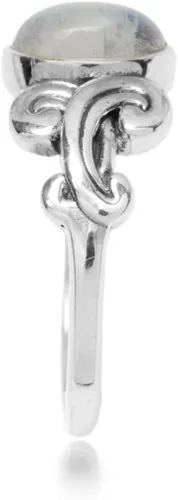 Vista 3 de Silvershake Anillo de plata de ley 925 con forma ovalada natural, 0.315 x 0.236in, estilo victoriano