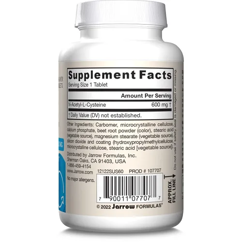 Vista 9 de Jarrow Formulas N-A-C Sustain, mejora función del hígado y pulmón, 0.021 oz, SUS, 1, 1