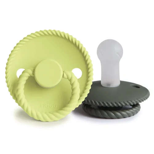 Vista 13 de Frigg Rope SilkySoft - Chupete de silicona para bebé, fabricado en Dinamarca, sin BPA (rubor/crema, 6-18 meses)