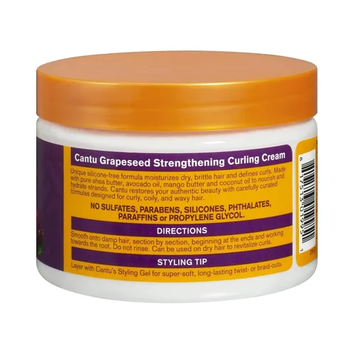 Vista 3 de Cantu Crema de rizos fortalecedores de semillas de uva, 12 oz