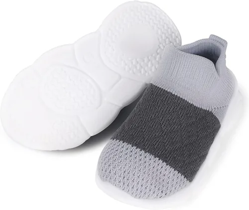 Vista 131 de Zapatos de bebé Pantuflas para niños pequeños, calcetines para niños y niñas, suela antideslizante