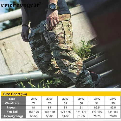 Vista 6 de EMERSONGEAR Pantalones tácticos G3, pantalones cargo Ripstop para hombre, camuflaje militar, entrenamiento, senderismo, caza, camping, pesca