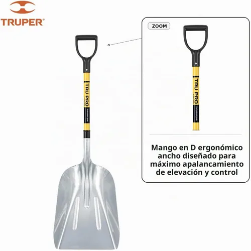 Vista 4 de Truper 31299 Tru Pro Cuchara de aluminio No.14, mango en D de fibra de vidrio, 27 pulgadas