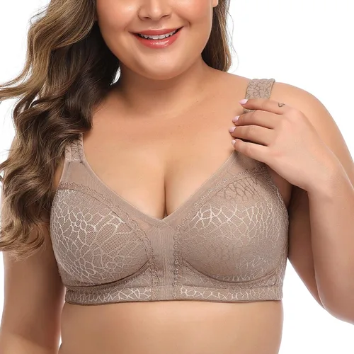Vista 4 de HACI Sujetador minimizador para mujer, cobertura completa, sin relleno