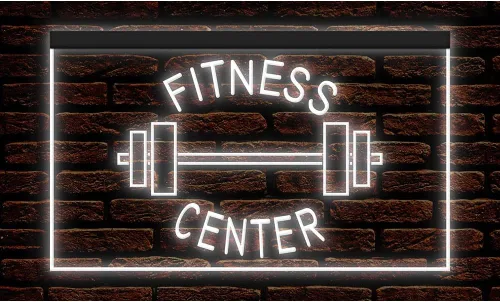 Vista 7 de 160034 - Letrero de neón con luz LED para gimnasio, sala de gimnasio, sala de gimnasio (12 x 8 pulgadas, 16 colores por control remoto)