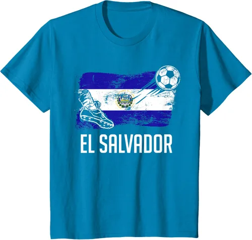 Vista 77 de Camiseta salvadoreña con bandera de fútbol salvadoreño