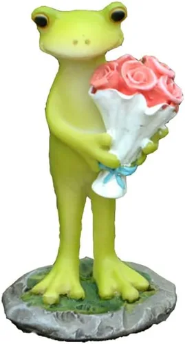 Vista 3 de Soporte para teléfono celular de rana de jardín de hadas en miniatura - Cool Frog
