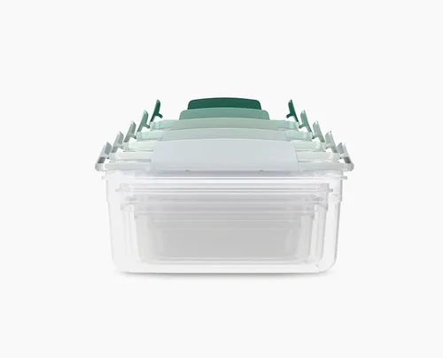 Vista 11 de Joseph Joseph Nest Lock - Juego de 8 recipientes redondos de plástico sin BPA con tapas herméticas a prueba de fugas, multicolor