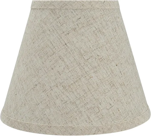 Vista 3 de Aspen Creative 32426A, pantalla de lámpara de construcción de araña con forma de imperio de transición en color beige, 9 pulgadas de ancho