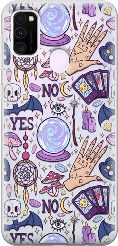 Vista 11 de Funda para teléfono compatible con Samsung Galaxy A73 A72 5G A71 A54 A52 A42 A34 A32 A14 A11 parachoques Celestial Magic TPU Crescent Moon Protector