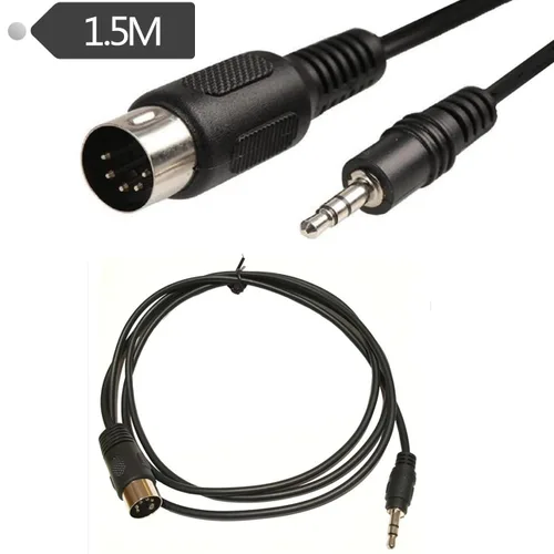 Vista 4 de CREATOR Cable MIDI de 5 pines Din a 0.1 in TRS Stereo Jack Cable de audio