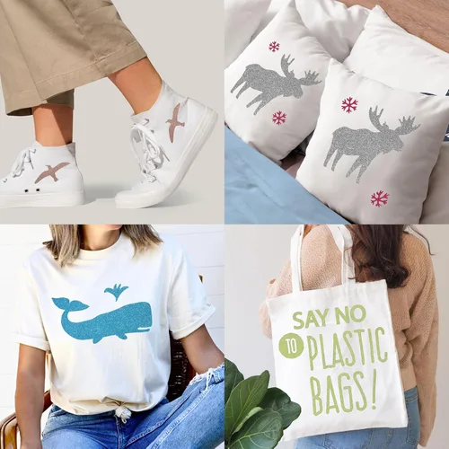 Vista 7 de MECCANIXITY Vinilo de transferencia de calor con purpurina para planchar, azul marino, 12 x 10 pulgadas, para camisetas, bolsas, zapatos, sombreros